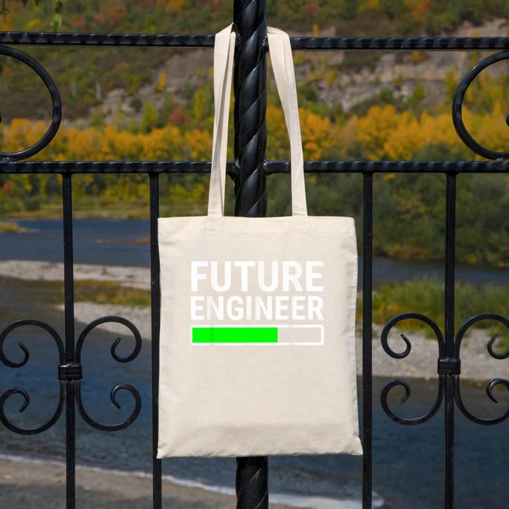 Future Engineer Loading Bar Cool Graduation Canvas Tote Bag