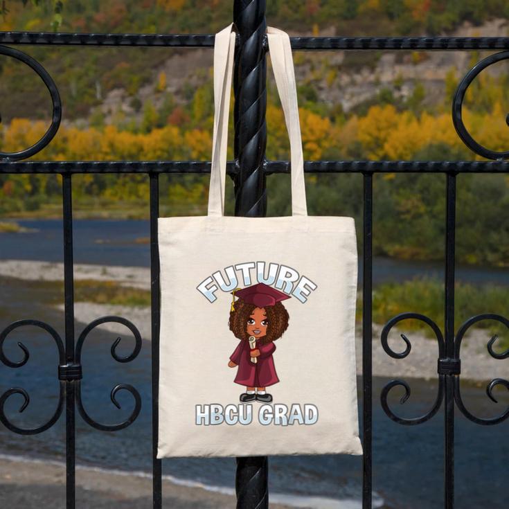 Future HBCU Grad Girl Wearing Graduation Gown Canvas Tote Bag