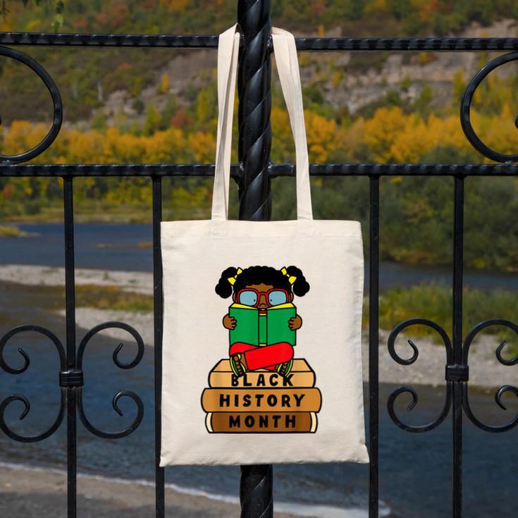 Girl Kid Reading Book Black History Month Bookworm Canvas Tote Bag Girl Kid Reading Book Black History Month Bookworm Canvas Tote Bag