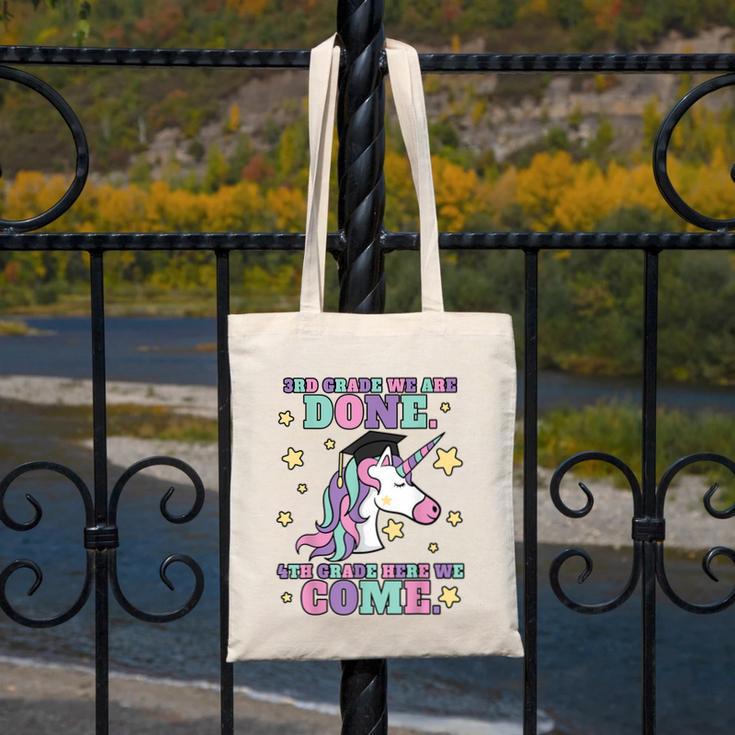 Girls 3rd Grade Graduation Magical Unicorn Canvas Tote Bag