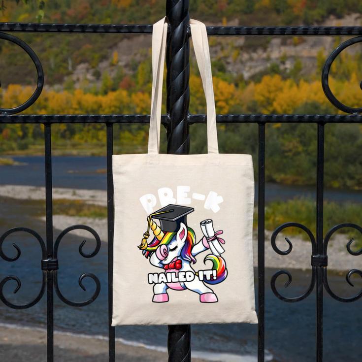 Girls Dabbing Unicorn Pre-K PreSchool Nailed It Graduation Canvas Tote Bag