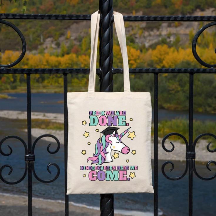 Girls Pre-K Graduation Magical Unicorn Canvas Tote Bag