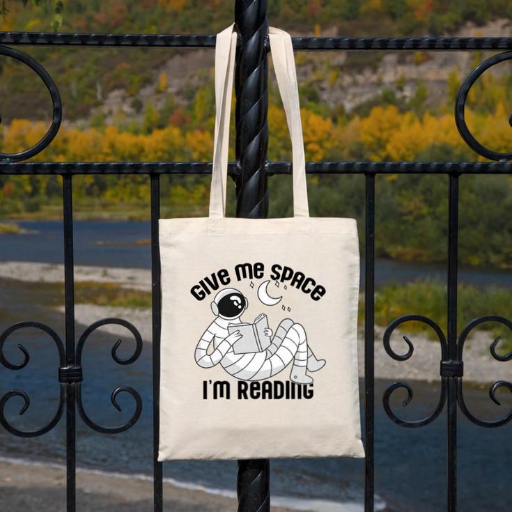 GIVE ME Space I'm Reading Kids Astronaut Book Reader Meme Premium Tri-Blend Canvas Tote Bag GIVE ME Space I'm Reading Kids Astronaut Book Reader Meme Premium Tri-Blend Canvas Tote Bag