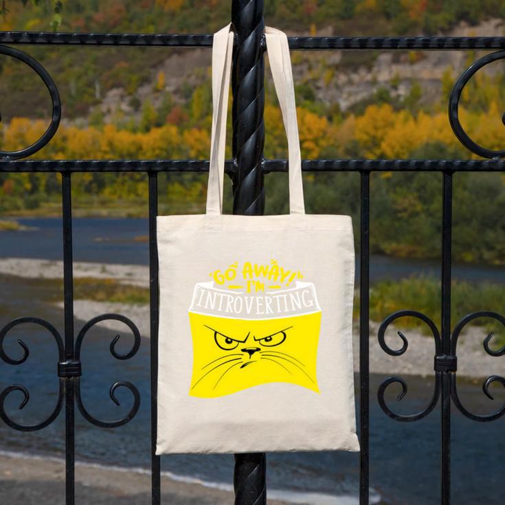 Go Away I'm Introverting Antisocial Shy Introvert Canvas Tote Bag Go Away I'm Introverting Antisocial Shy Introvert Canvas Tote Bag