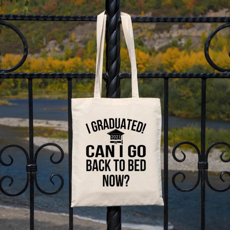 Can I Go Back To Bed Graduation 2021 Canvas Tote Bag