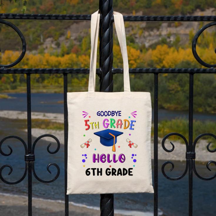 Goodbye 5th Grade Graduation 2025 6th Grade Graduate Kids Canvas Tote Bag