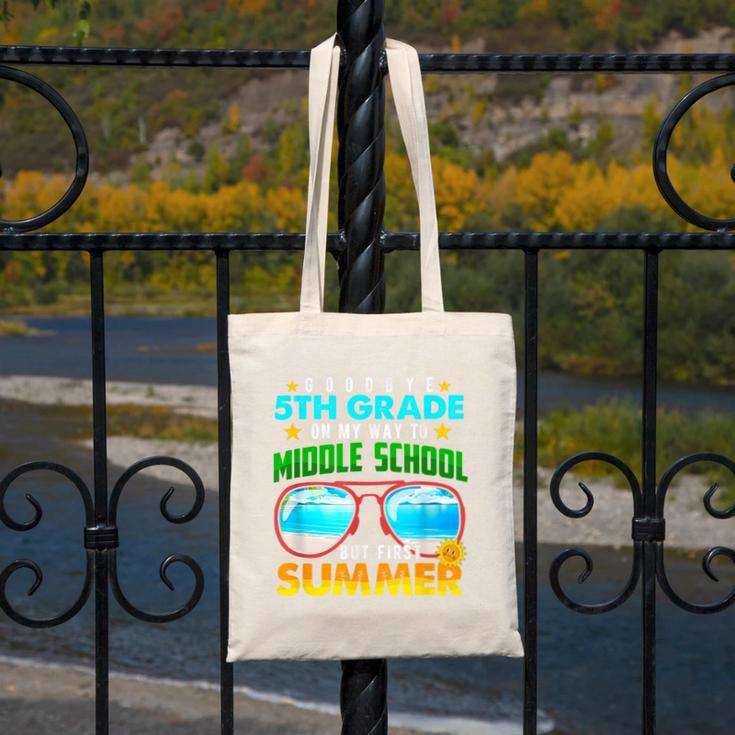 Goodbye 5th Grade Graduation To 6th Grade Hello Summer Kids Canvas Tote Bag