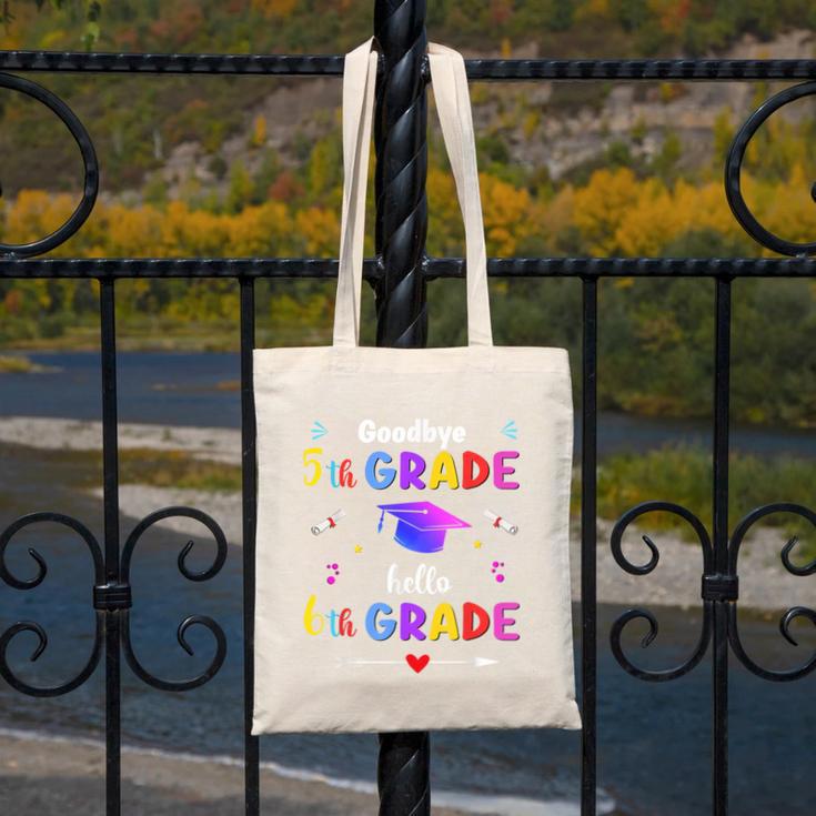 Goodbye 5th Grade Graduation Class Of 2023 Hello 6th Grade Canvas Tote Bag