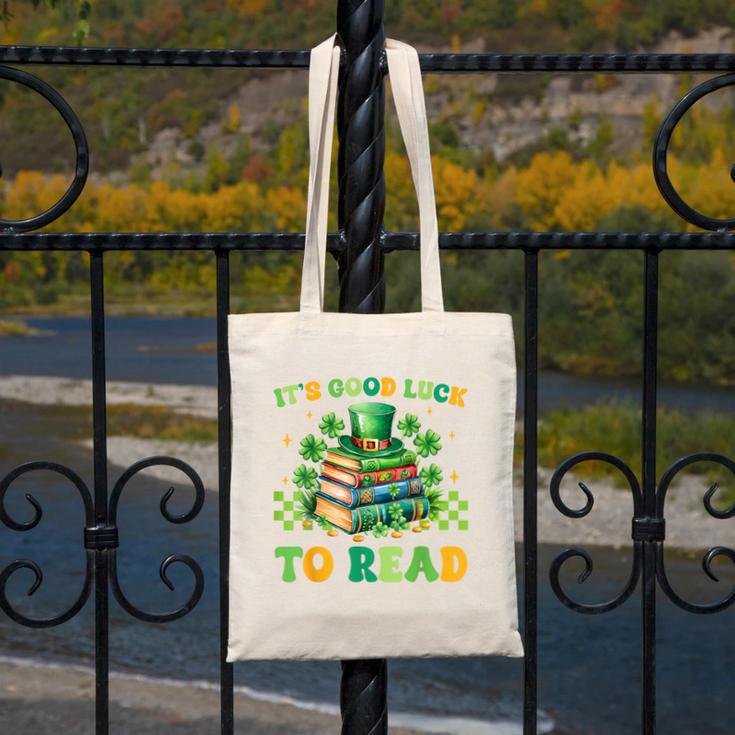 Goods Luck Read Librarian Book Patrick Days Shamrock Clover Canvas Tote Bag Goods Luck Read Librarian Book Patrick Days Shamrock Clover Canvas Tote Bag