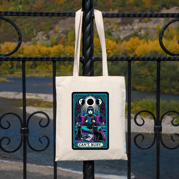 Gothic Girl Tarot Card Introverted Reader And Reading Canvas Tote Bag Gothic Girl Tarot Card Introverted Reader And Reading Canvas Tote Bag