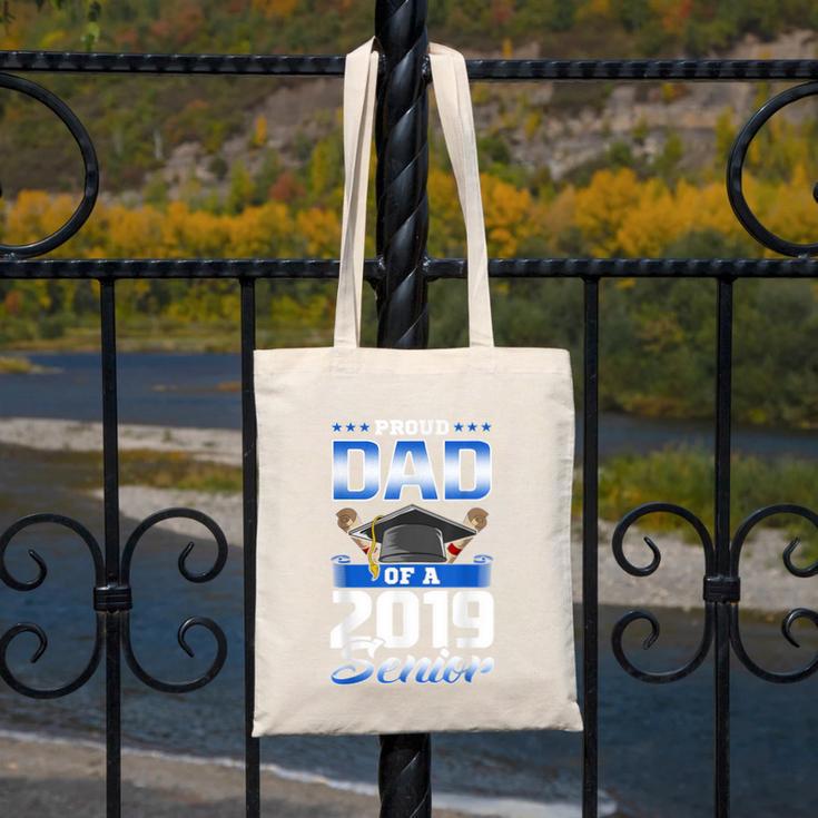 Graduation 2019 TShirt Proud Dad Of Senior Canvas Tote Bag