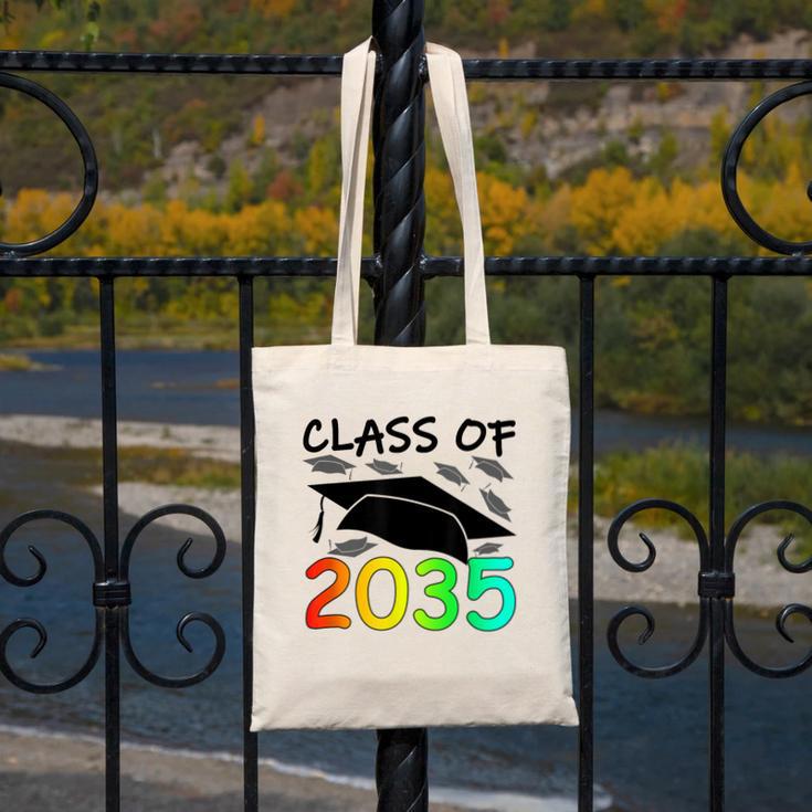 Graduation Class Of 2035 Hand Prints Space Pre-K -12th Grade Canvas Tote Bag