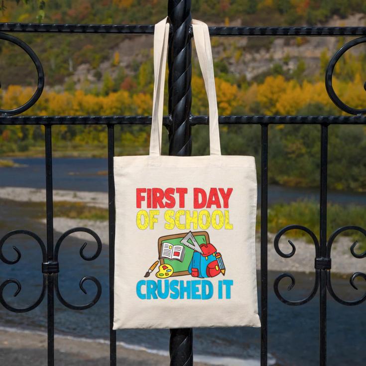 Graduation First Day Of School Crushed It Canvas Tote Bag