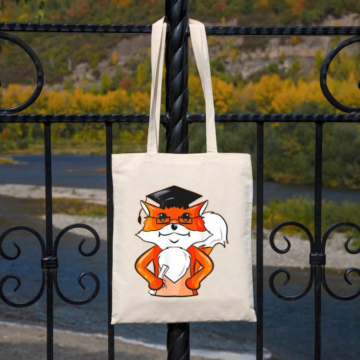 Graduation Fox School Bachelor Master Doctor Study Canvas Tote Bag