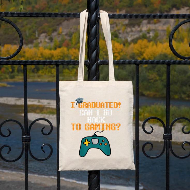 Graduation I Graduated Can I Go Back To Gaming Canvas Tote Bag