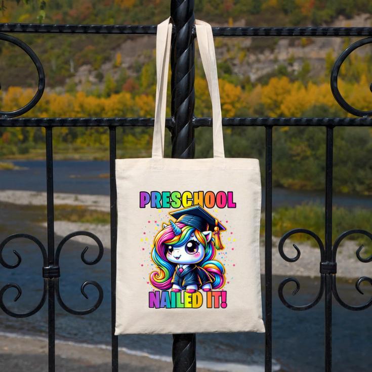 Graduation Preschool Unicorn Nailed It Pre-K Girls Grad Canvas Tote Bag