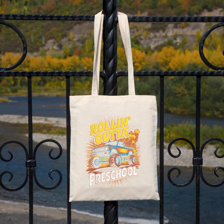 Graduation Rollin' Outta Preschool Monster Truck Boys Pre-K Canvas Tote Bag