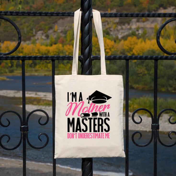 GraduationShirt For Mom Mother With A Master's Degree Tee Canvas Tote Bag