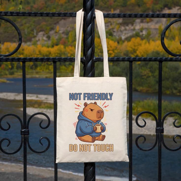 Grouchy Capybara Not Friendly Do Not Touch Introvert Premium Tri-Blend Canvas Tote Bag Grouchy Capybara Not Friendly Do Not Touch Introvert Premium Tri-Blend Canvas Tote Bag