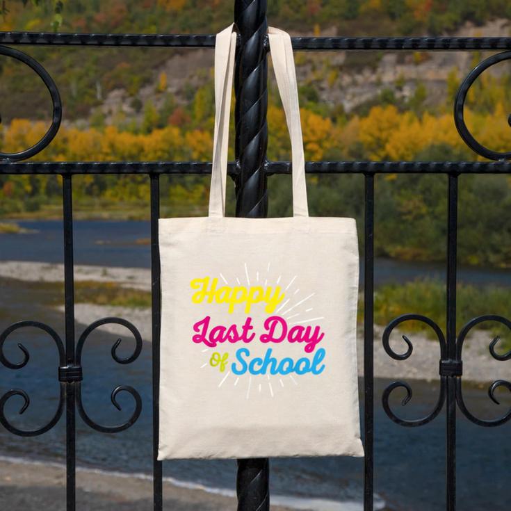 Happy Last Day Of School Graduation Teacher Students Canvas Tote Bag