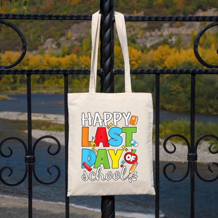 Happy Last Day Of School Teacher Student Graduation Canvas Tote Bag