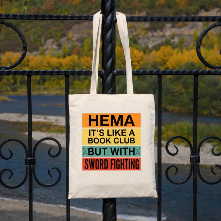 Hema Definition Like A Book Club With Swords Canvas Tote Bag