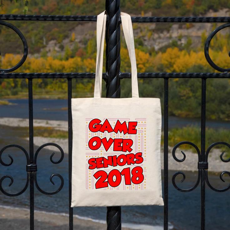High School Graduation Tshirt Game Over Senior Class Of 2018 Canvas Tote Bag