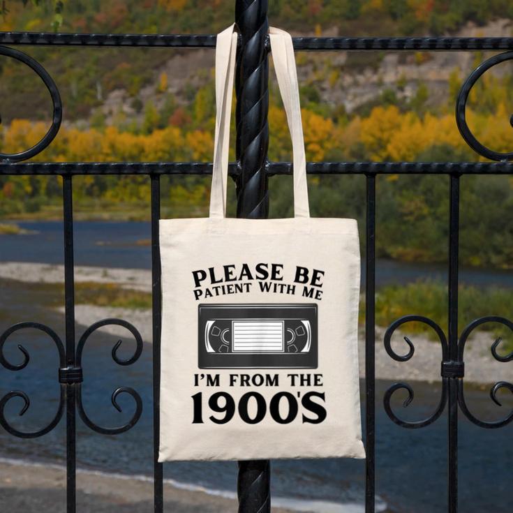 Over The Hill Please Be Patient I'm From The 1900s VHS Canvas Tote Bag Over The Hill Please Be Patient I'm From The 1900s VHS Canvas Tote Bag