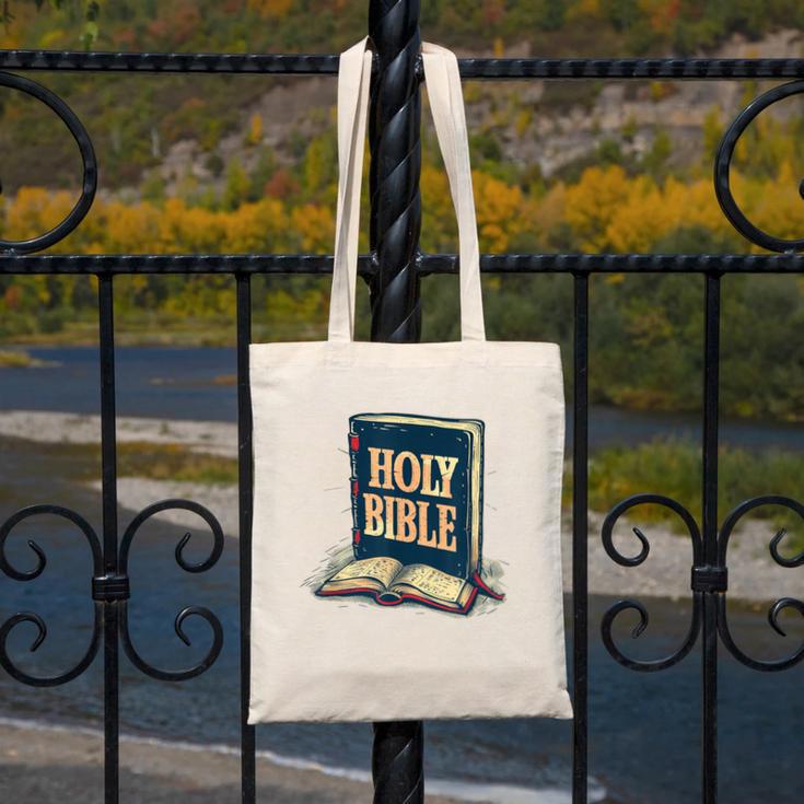 Holy Book Costume For Jesus And Bible Lovers Canvas Tote Bag