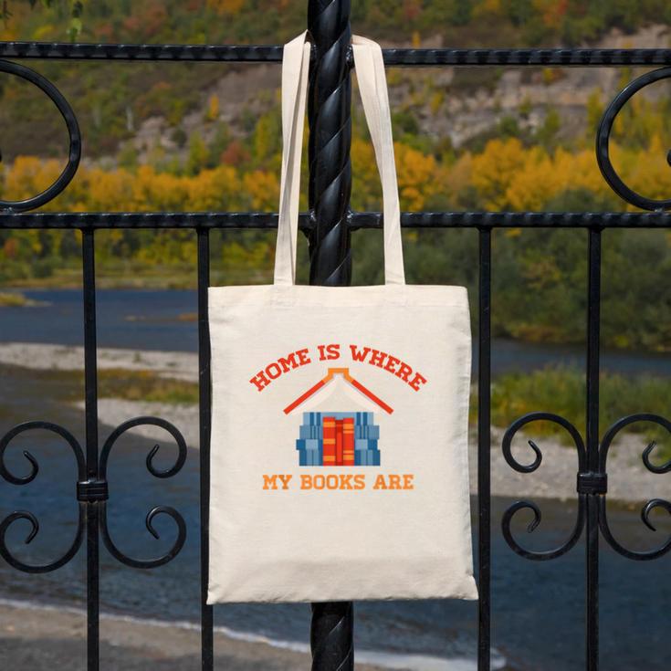 Home Is Where My Books Are Canvas Tote Bag