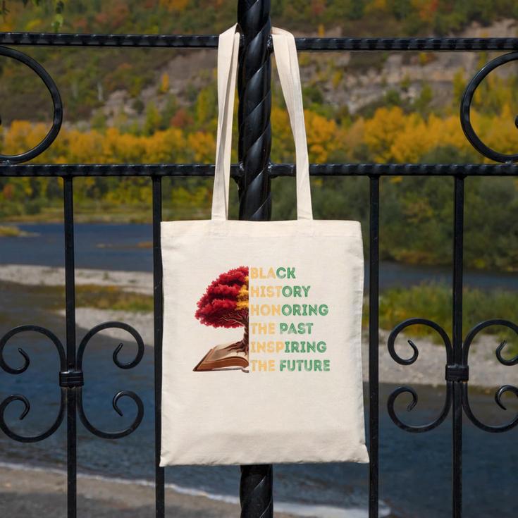 Honoring Past Inspiring Future History Month Tree Book Canvas Tote Bag