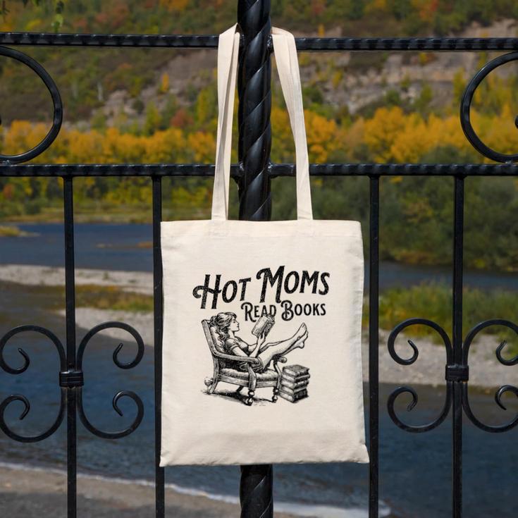 Hot Moms Read Books For Moms Book Lover Canvas Tote Bag