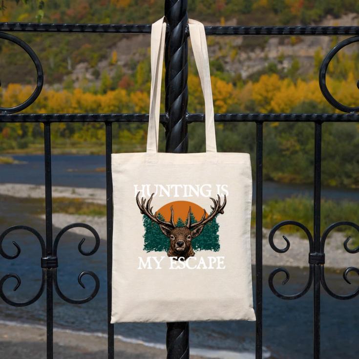 Hunting Is My Escape Introvert Hunter Antisocial Canvas Tote Bag