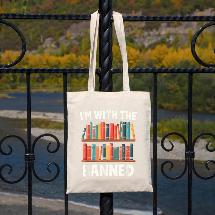 I'm With The Banned Librarian Banned Book Lover Reader Canvas Tote Bag I'm With The Banned Librarian Banned Book Lover Reader Canvas Tote Bag