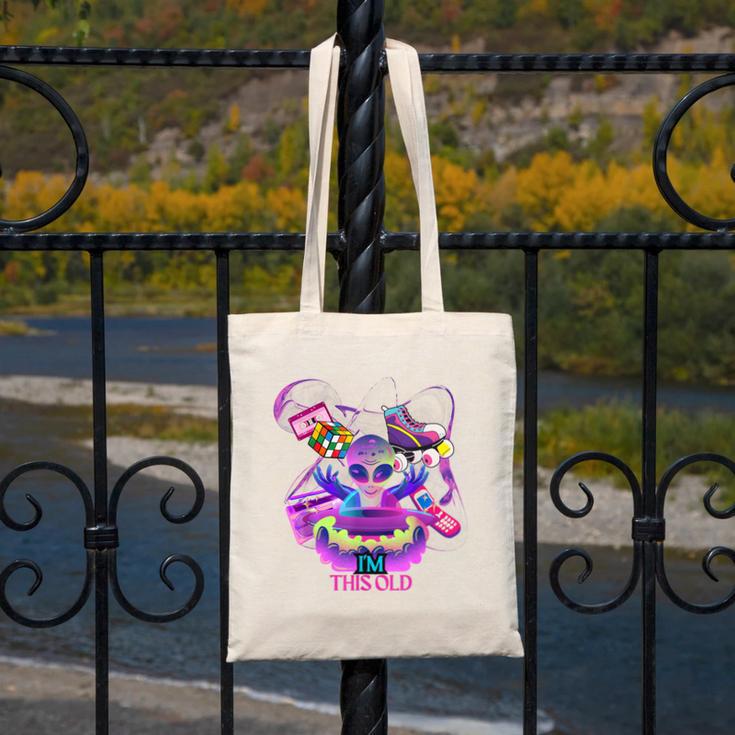 I’m This Old Retro 80s Nostalgia Alien Canvas Tote Bag I’m This Old Retro 80s Nostalgia Alien Canvas Tote Bag
