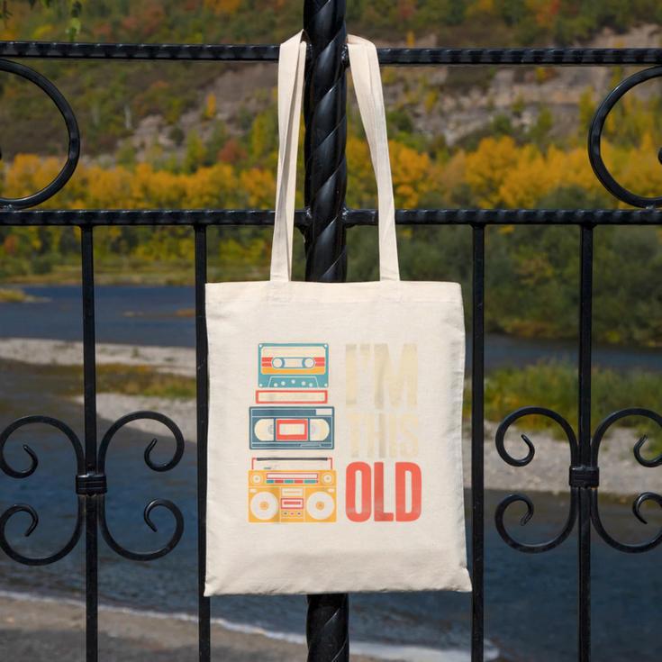 I'm This Old Vintage Cassette Tape Nostalgia Canvas Tote Bag