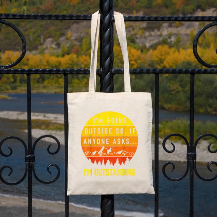 I'm Outstanding Retro Introvert Mountain Trip Lover Canvas Tote Bag I'm Outstanding Retro Introvert Mountain Trip Lover Canvas Tote Bag