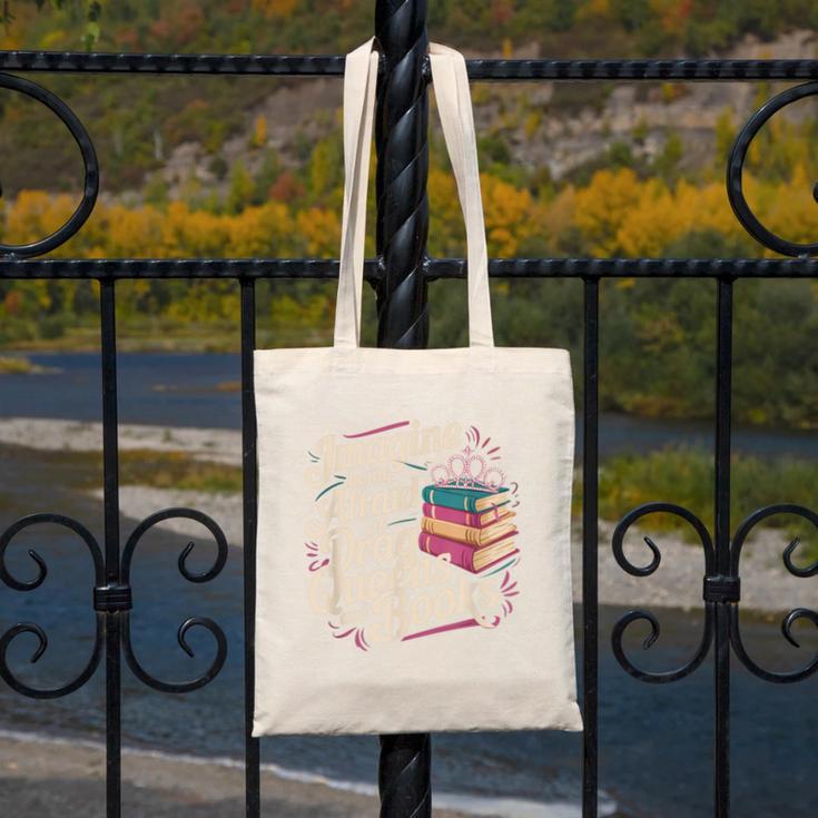 Imagine Being Afraid Of Drag Queens And Books LGBT Pride Canvas Tote Bag Imagine Being Afraid Of Drag Queens And Books LGBT Pride Canvas Tote Bag