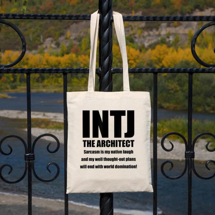 INTJ Architect Personality Introvert Sarcastic Canvas Tote Bag