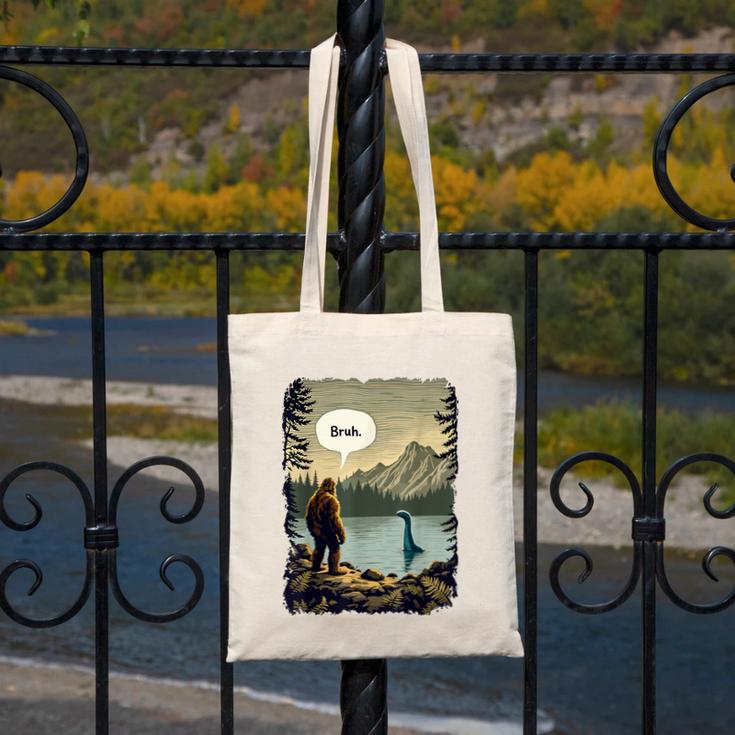 Introvert Bigfoot Sasquatch Loch Ness Monster Bruh Canvas Tote Bag Introvert Bigfoot Sasquatch Loch Ness Monster Bruh Canvas Tote Bag