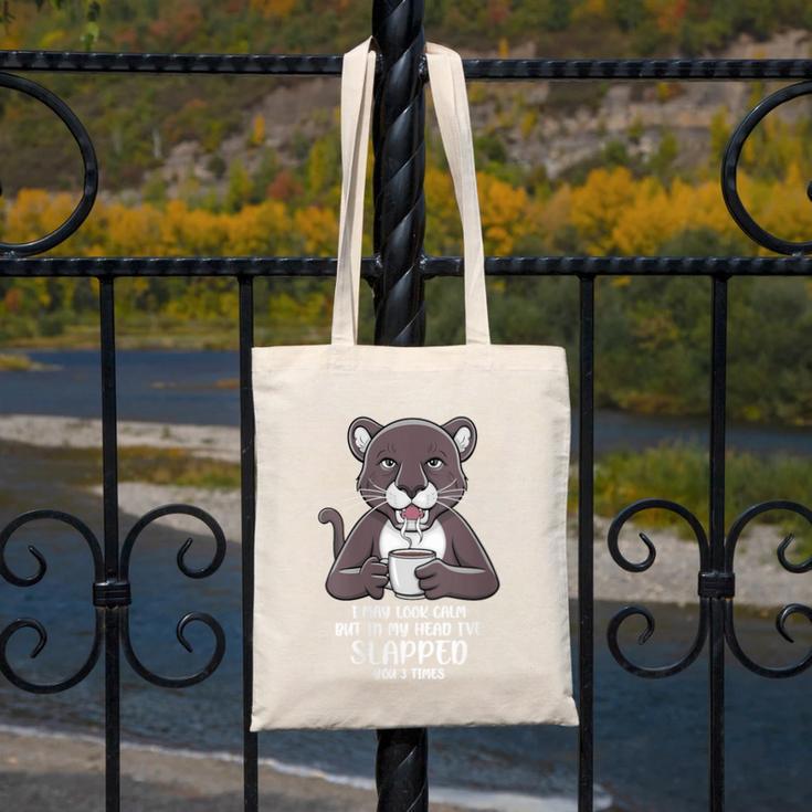 Introvert Panther And Coffee Lovers Canvas Tote Bag
