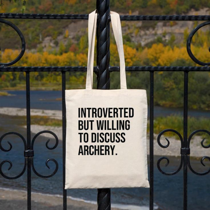 Introverted Archer Archery Introvert Canvas Tote Bag Introverted Archer Archery Introvert Canvas Tote Bag
