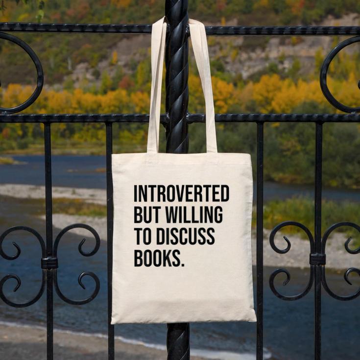 Introverted Bookworm Books Introvert Canvas Tote Bag Introverted Bookworm Books Introvert Canvas Tote Bag