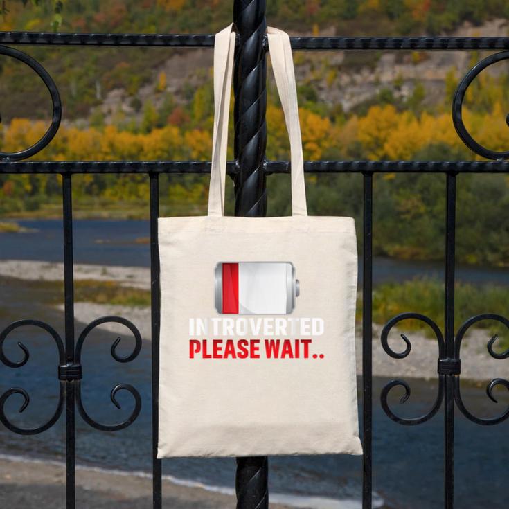 Introverted Please Wait Introvert Saying Sarcasm Canvas Tote Bag Introverted Please Wait Introvert Saying Sarcasm Canvas Tote Bag