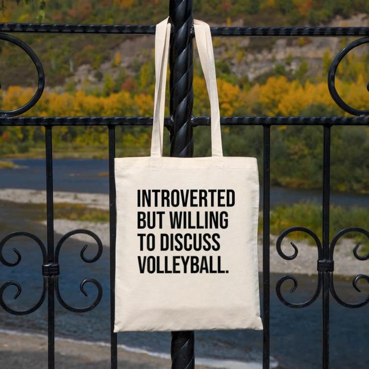 Introverted Volleyball Player Volleyball Introvert Canvas Tote Bag Introverted Volleyball Player Volleyball Introvert Canvas Tote Bag