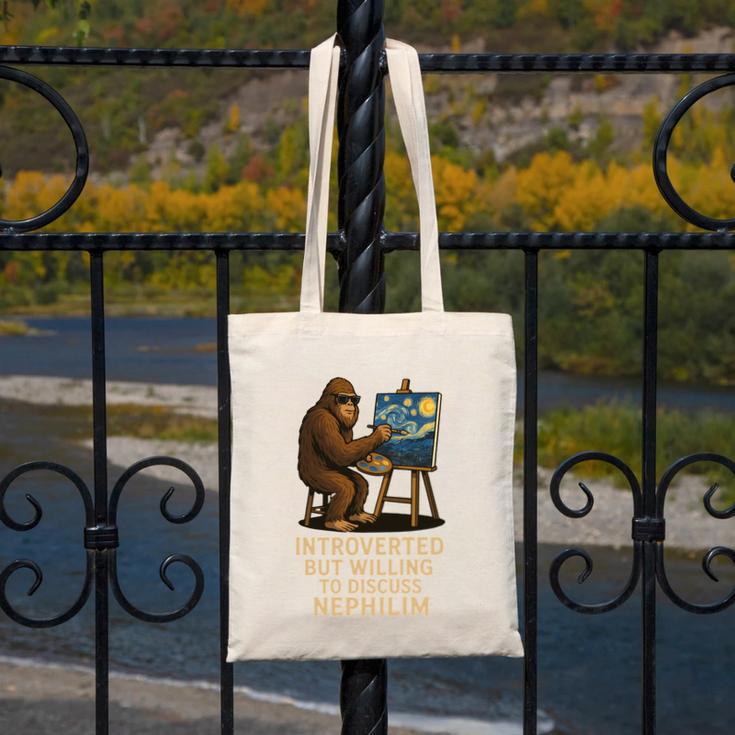 Introverted But Willing To Discuss Nephilim Canvas Tote Bag Introverted But Willing To Discuss Nephilim Canvas Tote Bag