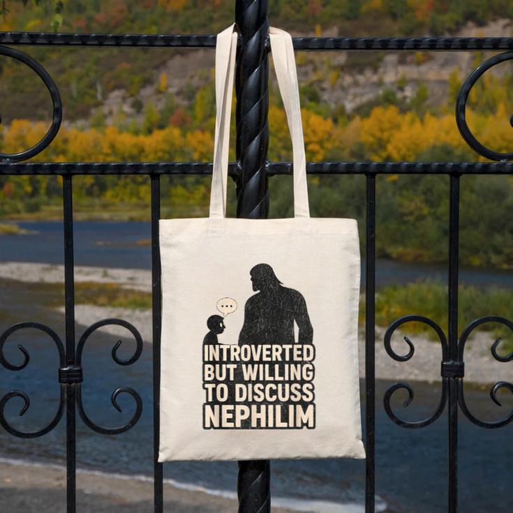 Introverted But Willing To Discuss Nephilim Tee Canvas Tote Bag