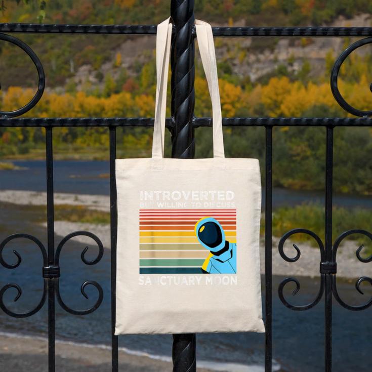 Introverted But Willing To Discuss Sanctuary Moon Canvas Tote Bag Introverted But Willing To Discuss Sanctuary Moon Canvas Tote Bag