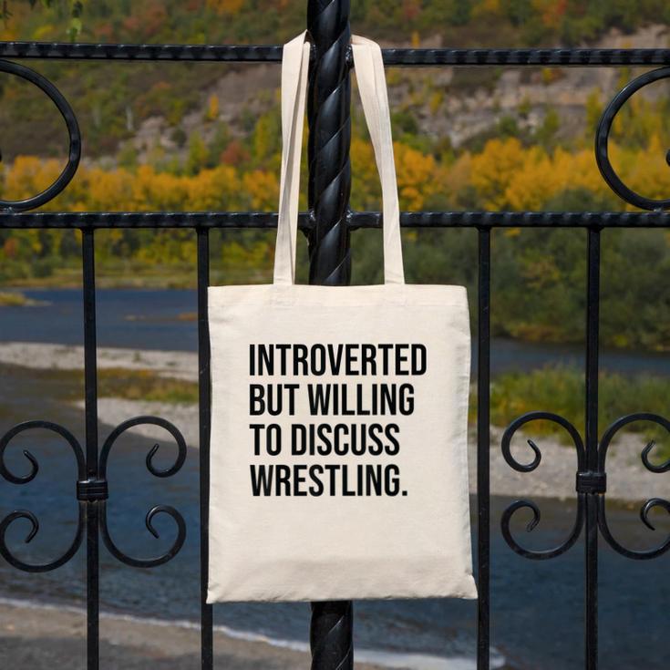 Introverted Wrestler Wrestling Introvert Canvas Tote Bag Introverted Wrestler Wrestling Introvert Canvas Tote Bag