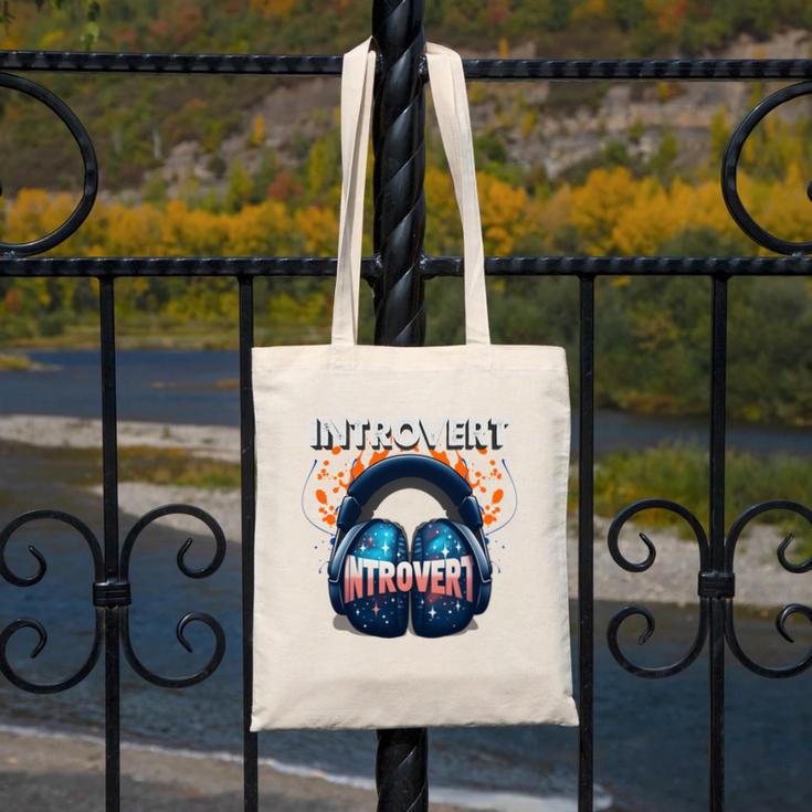 Introvert's Best Friend Noise-Canceling Headphones Canvas Tote Bag